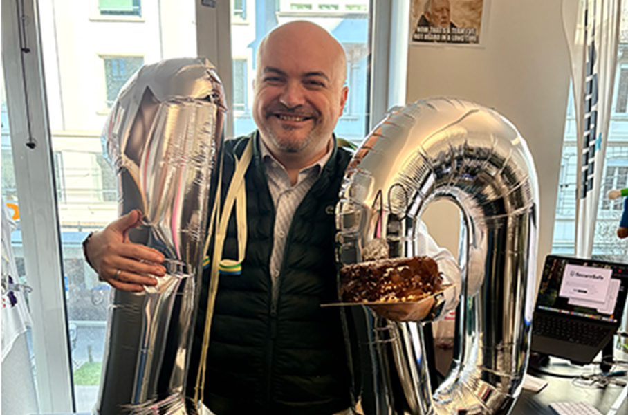 Lex celebrating his 10 yeas with Pingen